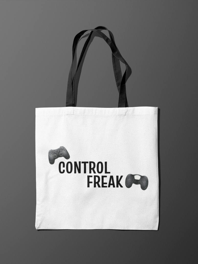 Control Freak Tote Bag for Gamers and Streamers for Gaming and Streaming Essentials