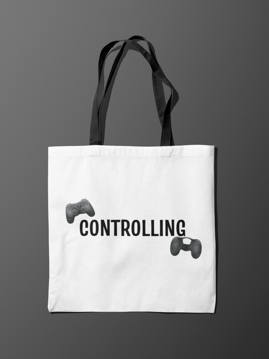 Controlling Tote Bag for Gamers and Streamers and Controllers in a Gaming and Streaming Carry-all bag for Geeks