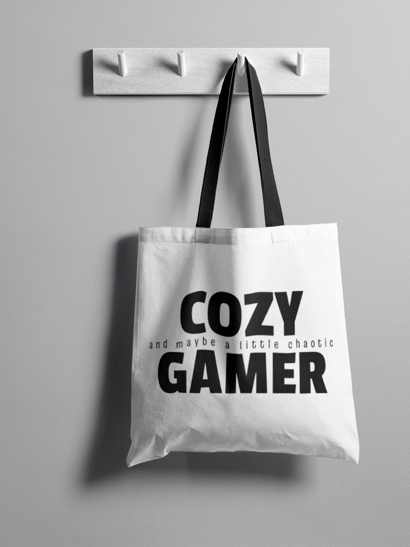 Cozy Gamer Tote Bag Carry All for Gaming and Streaming Essentials