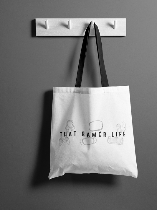 That Gamer Life Tote Bag for Gamers and Streamers in a Carry-All for Gaming and Streaming Essentials